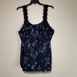 NWT Jessica Simpson Perry Lace Trim Floral Camisole